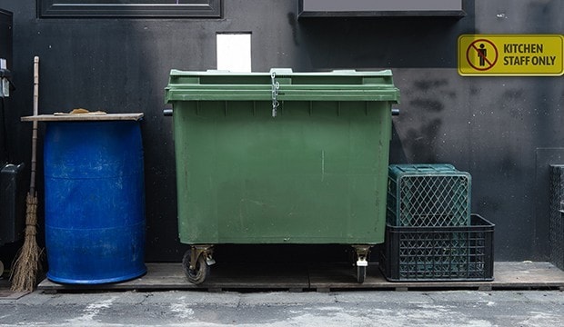 waste bins outside waste bins outside