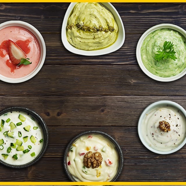 Have fun with dip recipes using the Hellmann’s interactive Mayo Mix-In tool