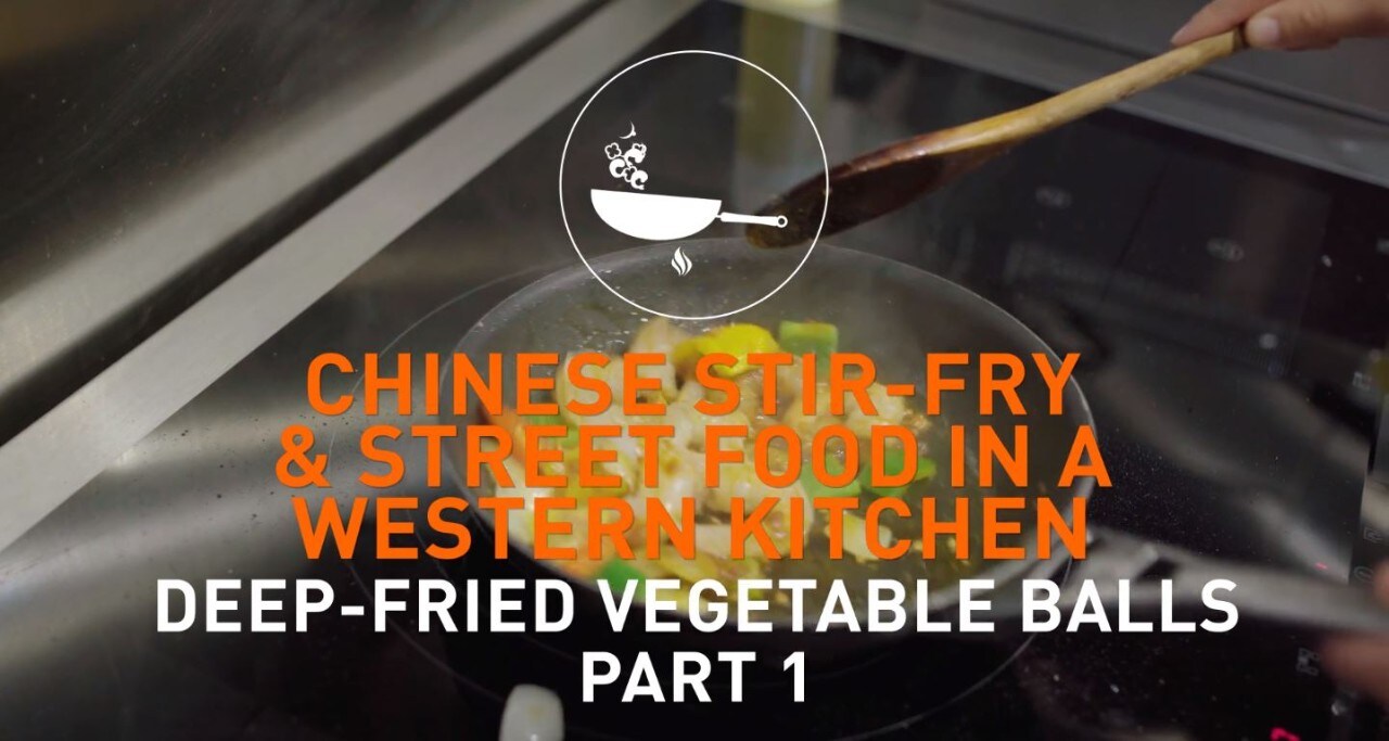 Making Deep-fried vegetable balls