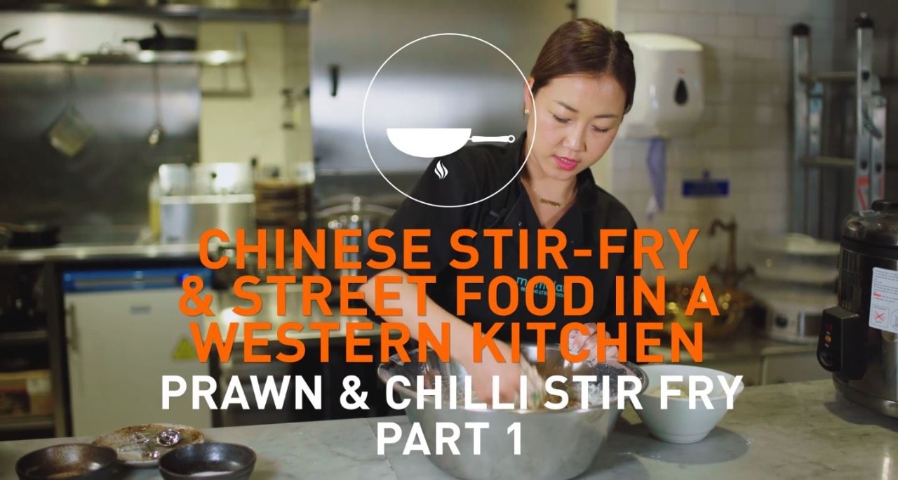 Making Prawn & chilli stir-fry part 1