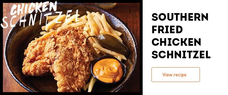 Southern fried chicken schnitzel  Southern fried chicken schnitzel