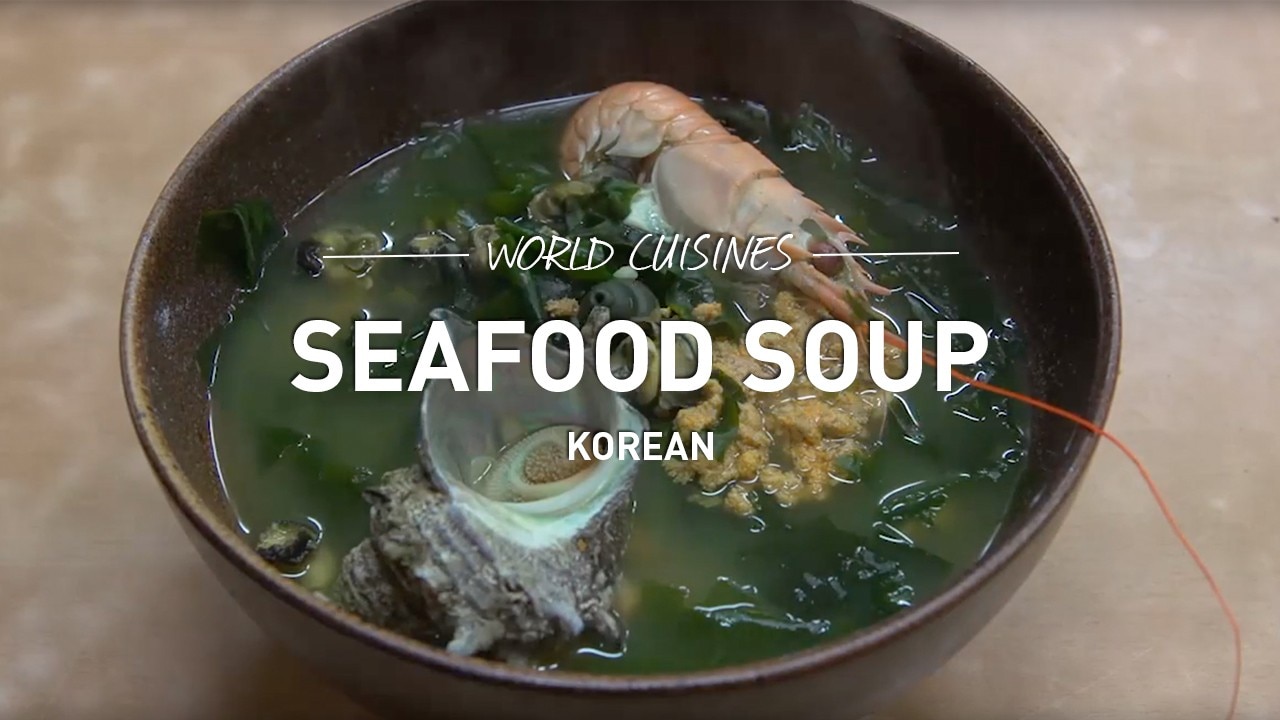 A bowl of Korean seafood soup