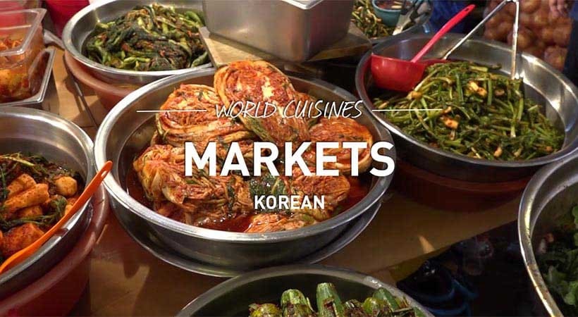 Korean market street food video