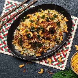 Chicken, Lentils and Moringa leaves Fried Rice Chicken, Lentils and Moringa leaves Fried Rice