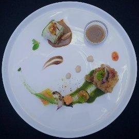 Duo of Oriental Spiced Crispy Chicken and Roulade by Chef R.S.R. Deshapriya Duo of Oriental Spiced Crispy Chicken and Roulade by Chef R.S.R. Deshapriya