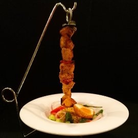Tangy Biryani Rice with Masala Chicken Kebabs by Chefs Asanka and Sisil Tangy Biryani Rice with Masala Chicken Kebabs by Chefs Asanka and Sisil