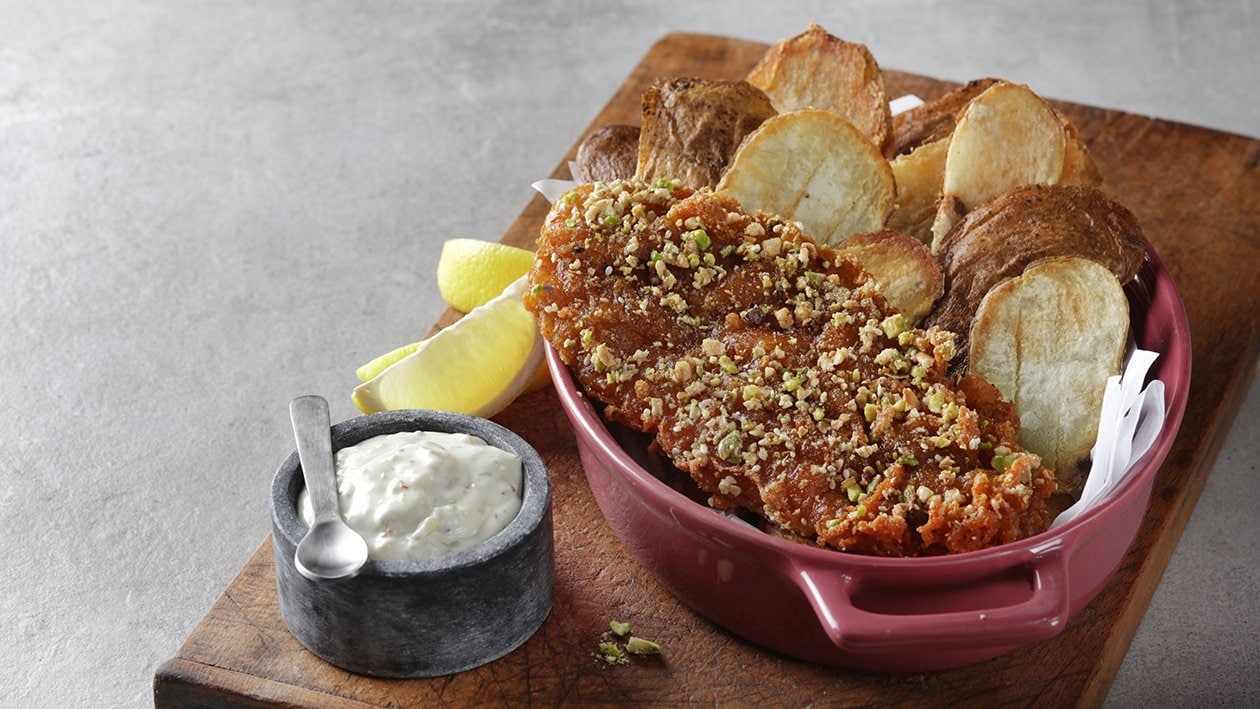 Dukkha Crusted Fish & Chips – - Recipe