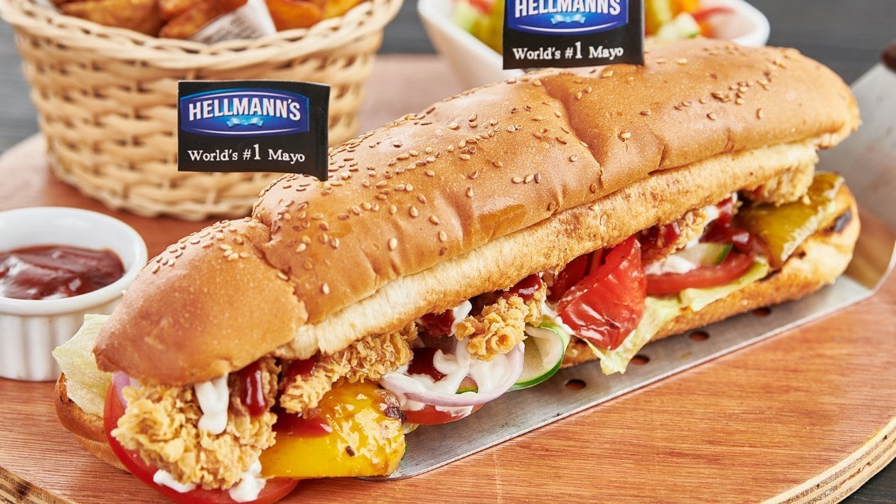 Crispy Fried Chicken Submarine – - Recipe