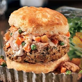 Smoked Chicken Pot Pie Burger Smoked Chicken Pot Pie Burger