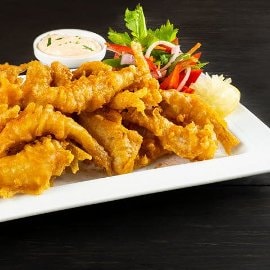 Tempura Fried Sprats with Mexican Mayonnaise Tempura Fried Sprats with Mexican Mayonnaise