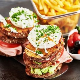 Triple Decker Chicken Mortadella Sandwich Triple Decker Chicken Mortadella Sandwich