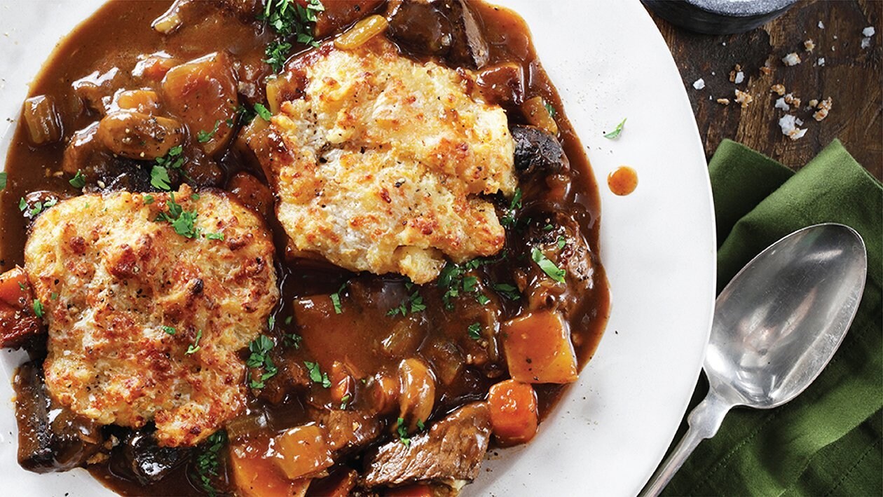 Beef Stew with Cheddar Corn Dumplings – - Recipe Beef Stew with Cheddar Corn Dumplings – - Recipe